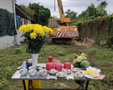 Khởi công ép cọc cho hộ dân ở Tây Ninh